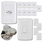 Kit Tomadas e interruptores Tramontina 10 Tomadas e 5 Interruptores 10a Aria Com Placa Excelente