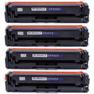 Kit toner compatível cf400x preto 2.8k, cf401x 2.3k, cf402x amarelo 2.3k e cf403x magenta 2.3k