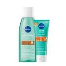 Kit Tônico Acne Control Nivea + Esfoliante Deixa a Pele Sequinha Limpa Profundamente