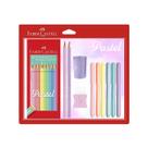 Kit Tons Pastel Faber-castel Lápis + Canetinha Vai E Vem