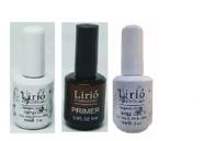 Kit Top Coat Lirió + Base Lirió+ Primer Lirió Perfeitas Unha