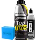 Kit Top Tires AutoLimpe Intense Vonixx Abrilhantador de Pneus Renovador de Plasticos Internos