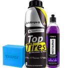 Kit Top tires AutoLimpe Restaurax Vonixx Abrilhantador de Pneus Restaurador de Plasticos Kit Top tires AutoLimpe Restaurax Vonixx Abrilhantador de Pneus Restaurador de Plasticos