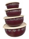 Kit Toque Magico Rustic Marsala 4 peças