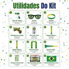 Kit Torcedor Brasil 12 Itens Completo Copa Do Mundo 2026