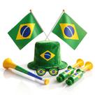 Kit Torcedor Do Brasil Buzinas Chapéu Óculos E Bandeiras Para Copa Do Mundo 2026 Kit Torcedor Do Brasil Buzinas Chapéu Óculos E Bandeiras Para Copa Do Mundo 2026