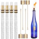 Kit Torch Wicks, porta-garrafas de latão NCYOEW, pacote com 4 cápsulas