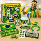Kit Torcida Completa Brasil Copa Bandeira acessórios Premium