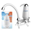 Kit Torneira de Cozinha para Parede com Filtro Acquabios 1006-0091 Branca + 1 Refil Extra
