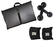 Kit Tornozeleira 3KG Nylon Preto + Halteres 3KG Preto + Colchonete Dobravel Preto Kit Tornozeleira 3KG Nylon Preto + Halteres 3KG Preto + Colchonete Dobravel Preto