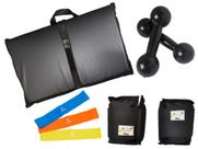 Kit Tornozeleira 4KG Nylon Preto + Halteres 4KG Preto + Colchonete Dobravel Preto + MiniBand Kit Tornozeleira 4KG Nylon Preto + Halteres 4KG Preto + Colchonete Dobravel Preto + MiniBand
