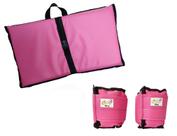 Kit Tornozeleira 5KG Nylon Rosa + Colchonete Dobravel Rosa