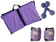 Kit Tornozeleira 6KG Nylon Lilás + Halteres 6KG Lilás + Colchonete Dobravel Lilás Kit Tornozeleira 6KG Nylon Lilás + Halteres 6KG Lilás + Colchonete Dobravel Lilás