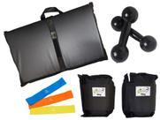 Kit Tornozeleira 6KG Nylon Preto + Halteres 6KG Preto + Colchonete Dobravel Preto + MiniBand Kit Tornozeleira 6KG Nylon Preto + Halteres 6KG Preto + Colchonete Dobravel Preto + MiniBand
