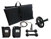 Kit Tornozeleira 6KG Preto + Halteres 6KG Preto + Colchonete Preto + Roda Preta + Pula Corda Kit Tornozeleira 6KG Preto + Halteres 6KG Preto + Colchonete Preto + Roda Preta + Pula Corda