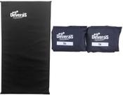 Kit: Tornozeleiras 1 kg + Colchonete - Preto