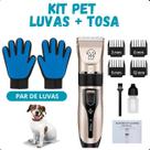 KIT Tosa Pet com Par de Luvas Tira Pêlos leve e moderno