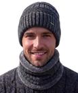 Kit Touca Boina Gorro Cachecol Beanie Forrada Lã Inverno Kit Touca Boina Gorro Cachecol Beanie Forrada Lã Inverno