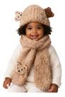 Kit Touca E Cachecol Infantil Ursinho 3d Inverno 1 A 5 Anos Marrom Kit Touca E Cachecol Infantil Ursinho 3d Inverno 1 A 5 Anos Marrom