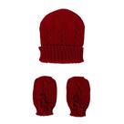 Kit touca e luva bebê - Vermelho Kit touca e luva bebê - Vermelho