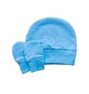 Kit Touca e Luvas 3 Peças em Malha Azul - Bambi Kit Touca e Luvas 3 Peças em Malha Azul - Bambi