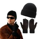 Kit Touca Gorro E Luva Adulto Poliester Frio Inverno Unissex