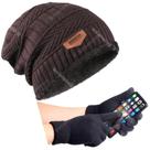Kit Touca Gorro Lã Forrada + Luva Touch Screen Mexer Celular