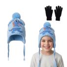 Kit Touca Infantil menino Inverno Forrada Quentinha Luva Preta