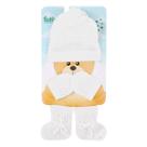 Kit Touca Luva Meia Bebê Recém Nascido Infantil para Saída Maternidade Tricô Branco 3 Peças Fofinho 89990 Cor:BrancoT