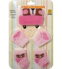 Kit Touca Luva Meia Rosa Ursinho Fofurinha RN Duck 4052 Kit Touca Luva Meia Rosa Ursinho Fofurinha RN Duck 4052