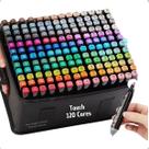 Kit Touch Estojo Canetas Marcador Ponta Dupla 120 Cores Fofa Para E Livros De Colorir Bobbie Goods C