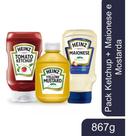 Kit Tradicional Ketchup 397g Maionese 215g E Mostarda 255g Heinz
