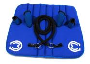 Kit Traia Azul Com Manta Mangalarga + Rédea De Lã Torcida Grossa Em Inox + Caneleiras Premium