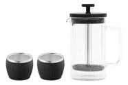 Kit Tramontina 3 Peças Cafeteira Francesa + Xícaras Inox