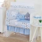 Kit Trança Mini Berço Lindo 11pçs Com Saia - Azul