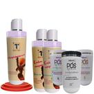 Kit Transição Capilar Desprogressiva 1L + Cronograma 1kg + Cond. 1L + Leave 1L