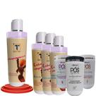 Kit Transição Capilar Desprogressiva + Cronograma + Cond. 1L+ Leave 1L+ Tonif. 1L