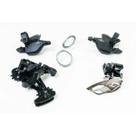 Kit Transmissão P/ Bicicleta A5 18v Preto Alavanca E Câmbios