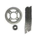 KIT TRANSMISSAO para HONDA CG 125 FAN 09/13 C/ CORRENTE 428H