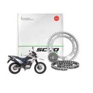 Kit transmissao relacao bros 150 2006-14 sem retentor scud