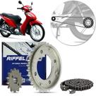 Kit Transmissão Relação Coroa Pinhão Biz 110i 2016 a 2018 Biz 125 2018 Riffel