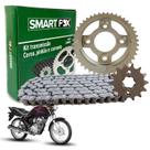 Kit Transmissão Relação Honda Cg 125 Fan 2009 2010 2011 2012 2013 Aço 1045