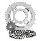 Kit Transmissão Relação Scud Titan 125 2000 2001 2002 2003 2004 Aço 1045