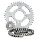 Kit Transmissão Relação Scud Yes 125 Aço 1045 com Retentor Kit Transmissão Relação Scud Yes 125 Aço 1045 com Retentor