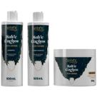 kit tratamento capilar beltrat profissional shampoo + cond 500ml + máscara 500g salve cachos soltos e naturais