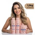 Kit Tratamento Capilar In Voga Hidranutre 1,5kg Sem Sal Cabelos Ressecados Antifrizz Brilho Espelhado