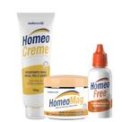 Kit Tratamento Hidratação Pés e Unhas Homeo Creme Homeo Mag e HomeoFree Nobrevie