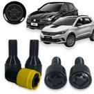 Kit Trava Parafuso Roda Antifurto 1011B Cabeça Giratória Preto Fiat Argo