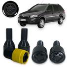 Kit Trava Parafuso Roda Antifurto 1011B Cabeça Giratória Preto Fiat Weekend