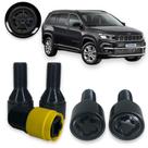 Kit Trava Parafuso Roda Antifurto 1011B Cabeça Giratória Preto Jeep Commander